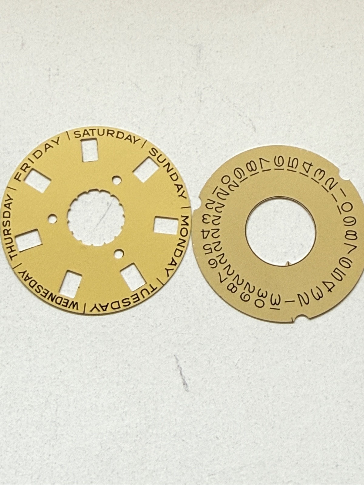 Genuine Rolex 3055 open 6 -9 Beige Day Date Disc English Model 18038 18048 18078
