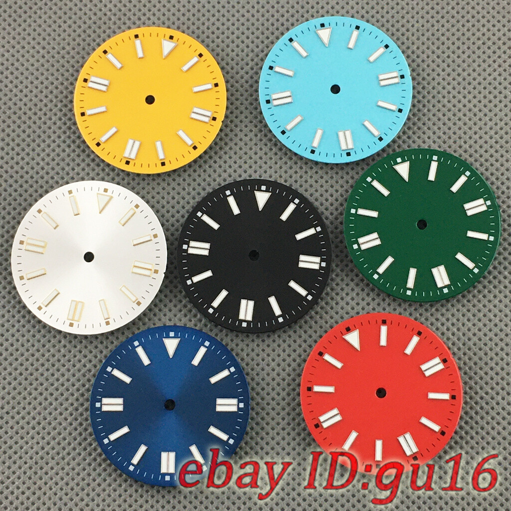 28.5mm/31mm Black blue green Watch Dial fit NH35 NH36 ETA 2824 2836 Miyota 8215