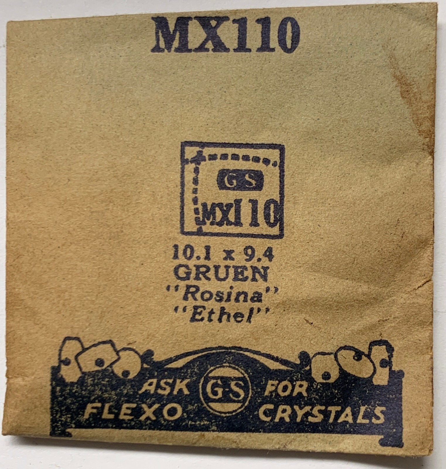 Original NOS G-S “MX” Wristwatch Crystals -Variations 110 – 390 Available!