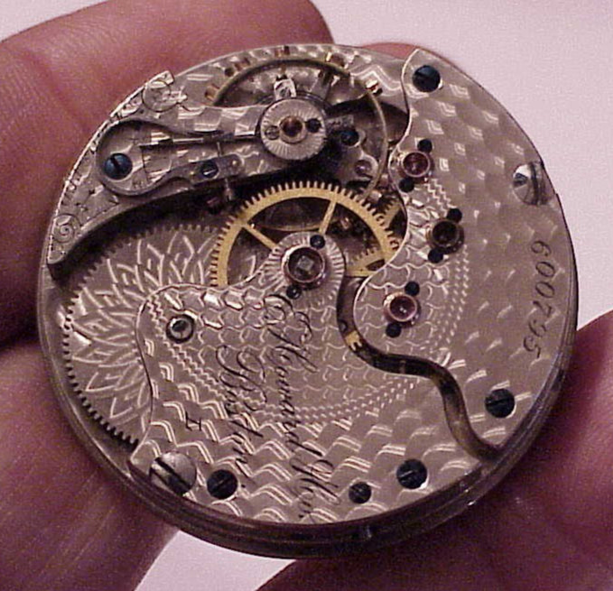 E Howard Pocket Watch Movement 16 Size 17 Jewel SPLIT PLATE FANCY STAFF BRK