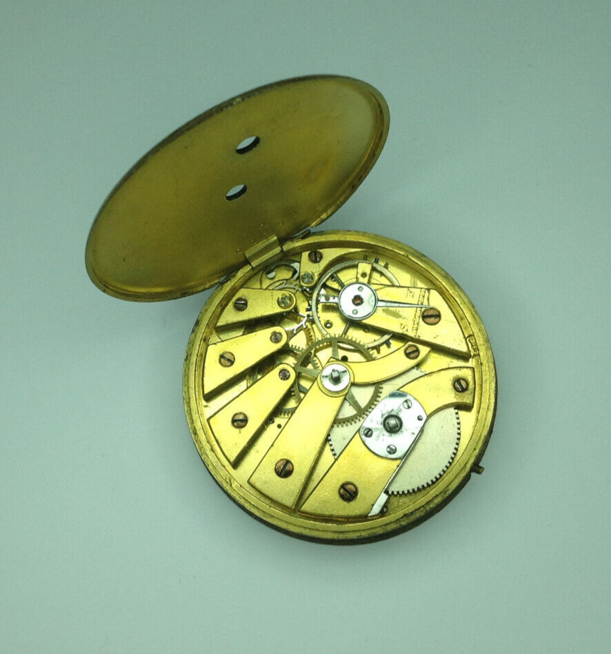 Unusual Detached Lever Pocket Watch Movement – WORKING – M.J Tobias