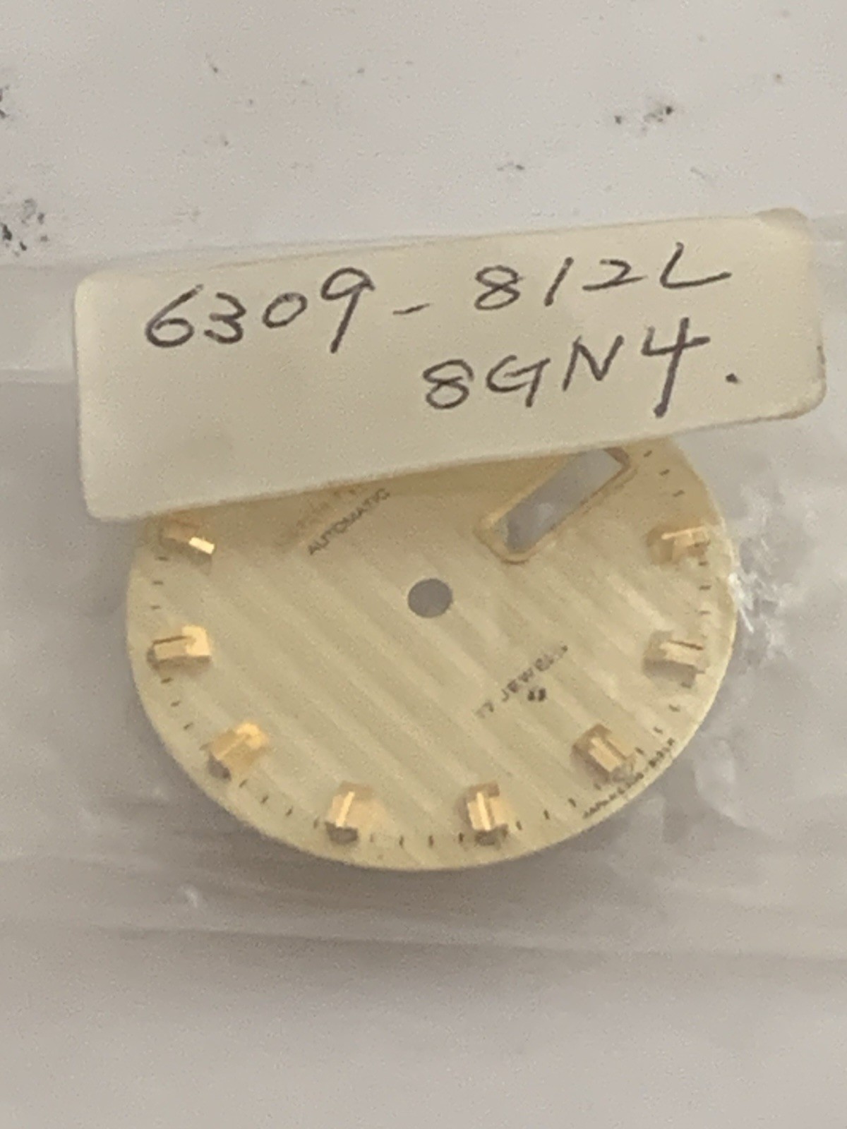 Seiko Watch Dial Part 6309-812L Champagne With Gold Batons