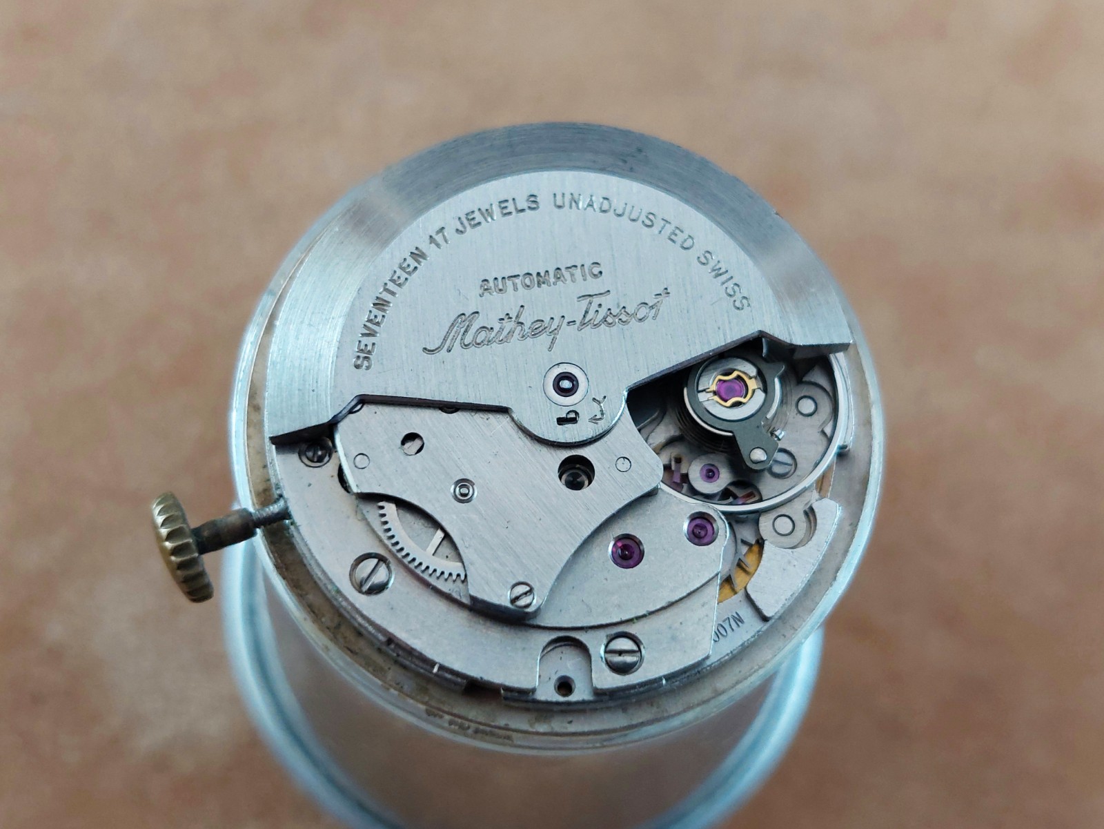 Vintage MATHEY – TISSOT Automatic Movement Caliber 4007N & Dial. Working!