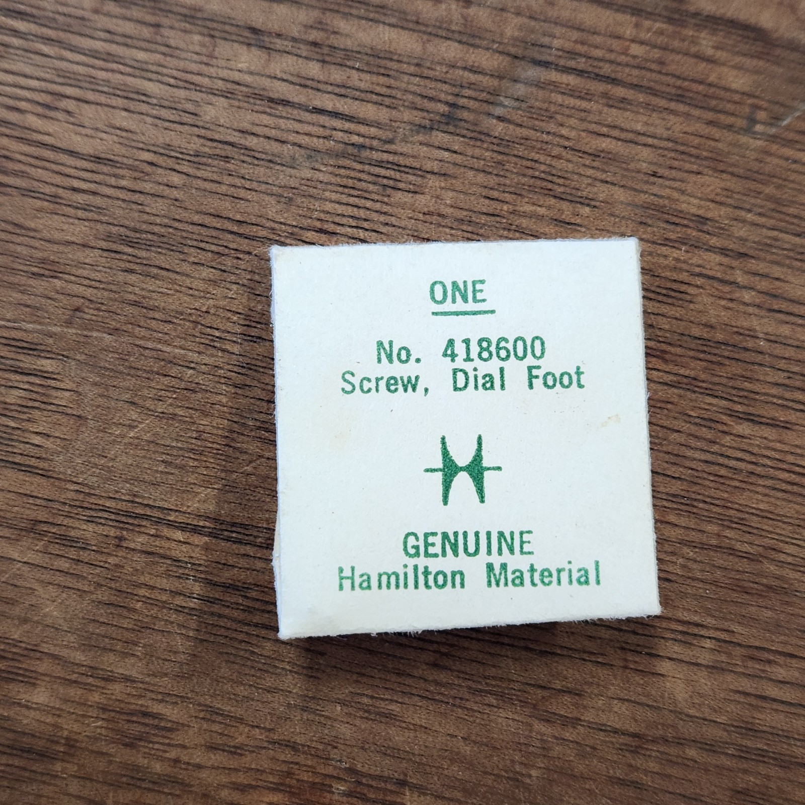 Genuine Hamiltion NOS Watch Part #418600 Dial Foot Screw Grades 911 911M
