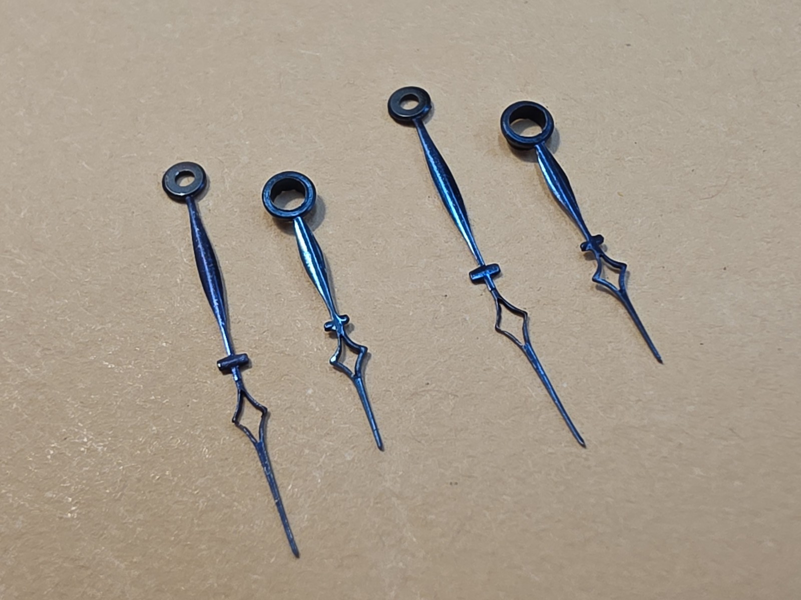 2 Sets Of NOS Elgin 12s Pocket Watch Blue Cathedral Hands 150/90 For Restoration
