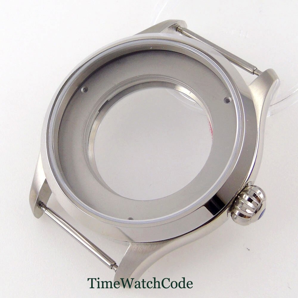 Rose Gold /PVD/Silver Watch Case 43mm Fit Miyota8215 821A DG2813 Sapphire Glass
