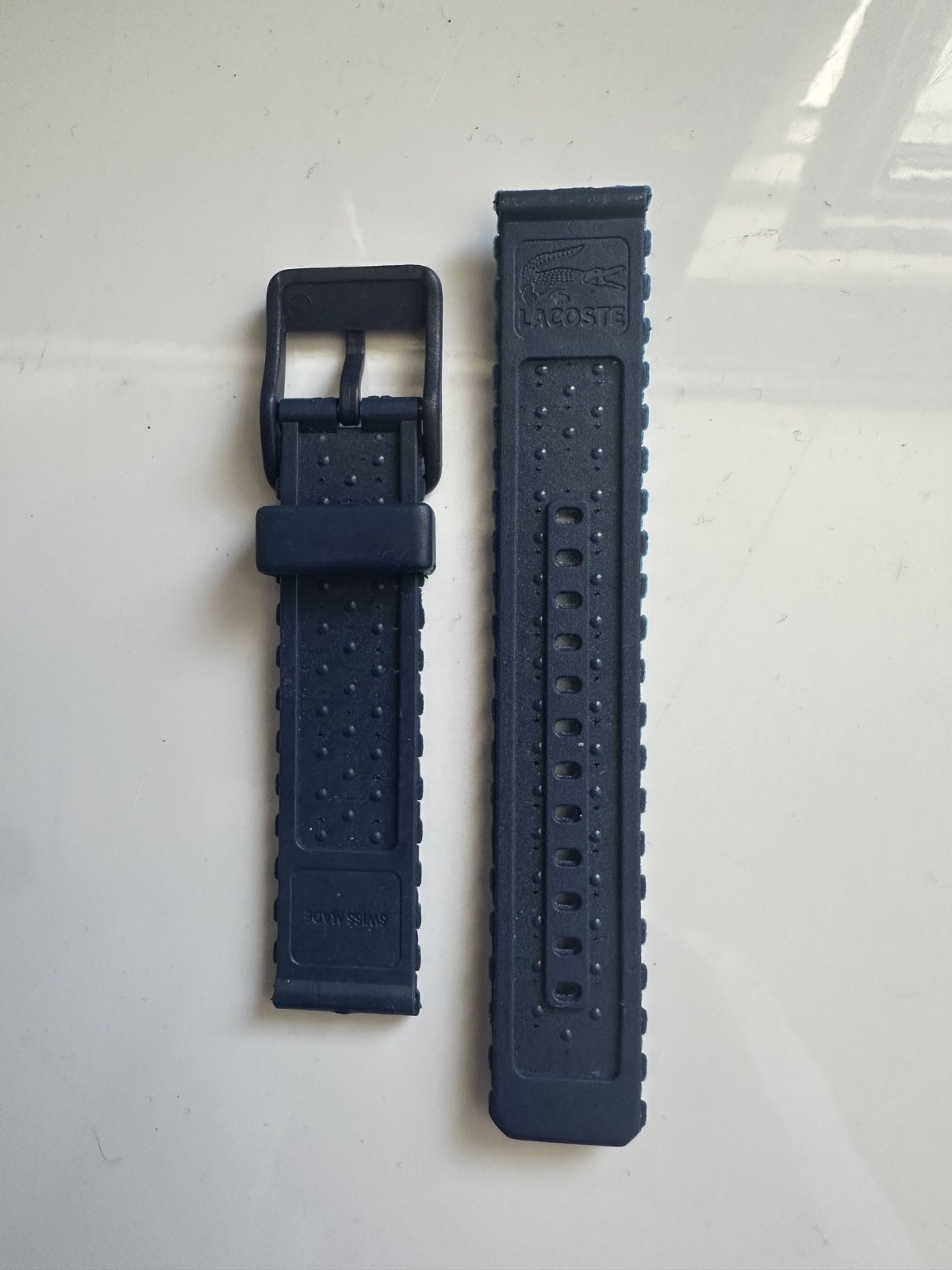 New Strap / Band / Bracelet for Lacoste Watch in Blue Resin 18 mm