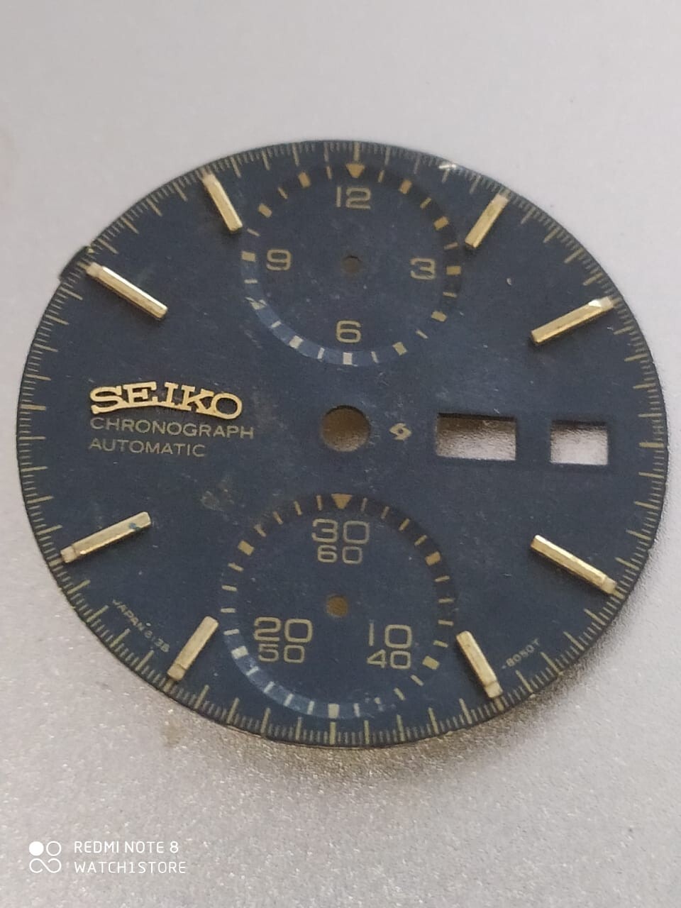 Seiko Chronograph 6138-8020 panda PART 8050 BLACK DIAL Used