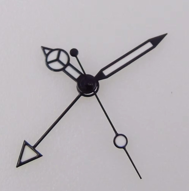 29mm Blank Sunburst Black Sterile Watch Dial Hand fit NH34 GMT Diving Watch Part