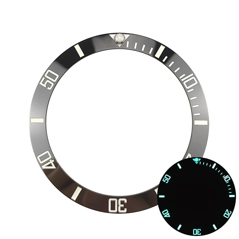 SKX007 38mm SUB Style Mod Ceramic Bezel Insert Super Lumed in Green Blue Black