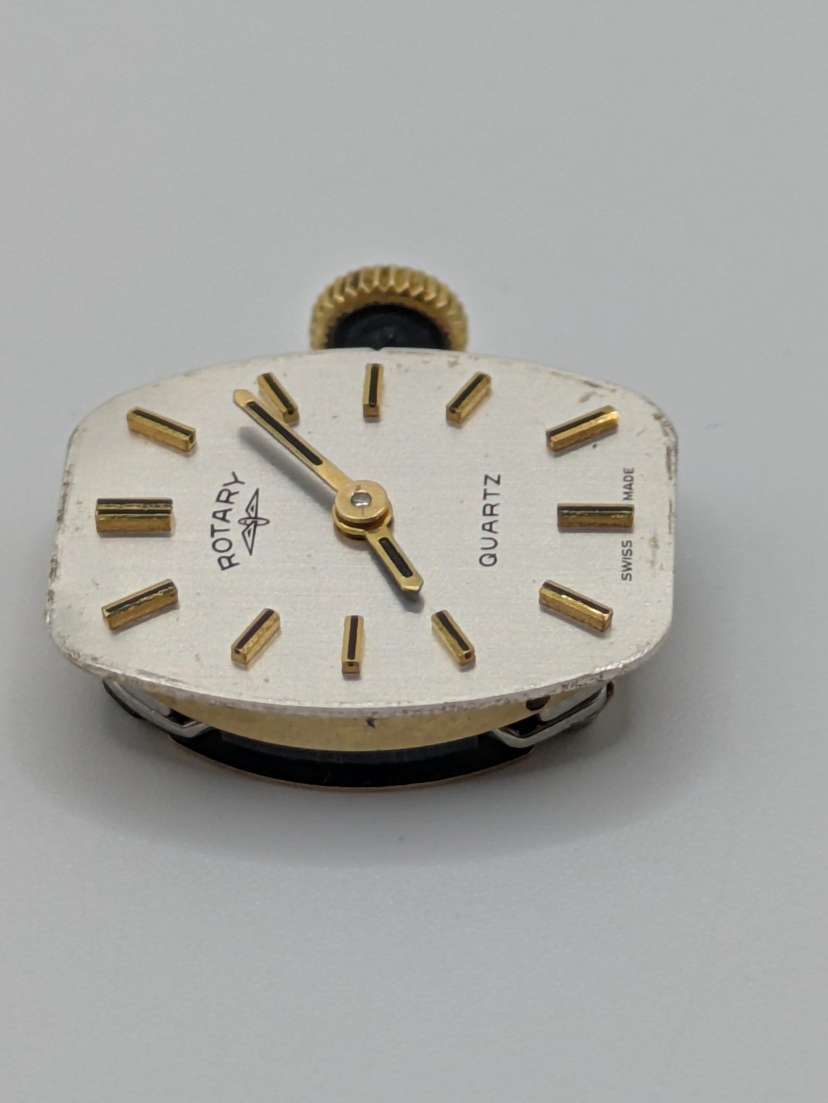 Rotary 2500.10 Quartz Watch Movement Swiss Made Dial Crown Untested 17.2mm