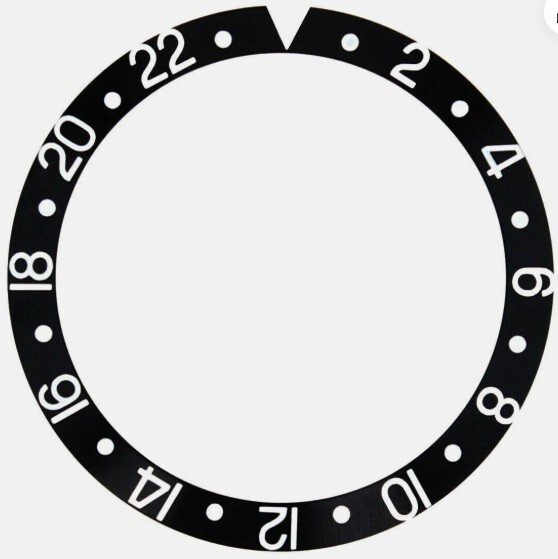 BEZEL INSERT ALUMINUM FOR ROLEX GMT SAPAHIRE 16700 16710 16713 16718 16760 BLACK