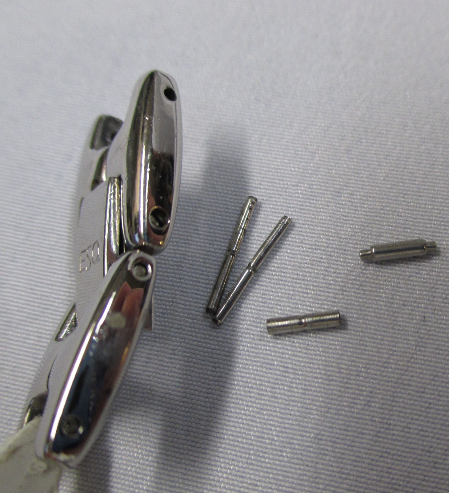 Genuine ESQ ESQUIRE MOVADO 100533A Complete Stainless Steel Clasp, Pins & Tubes