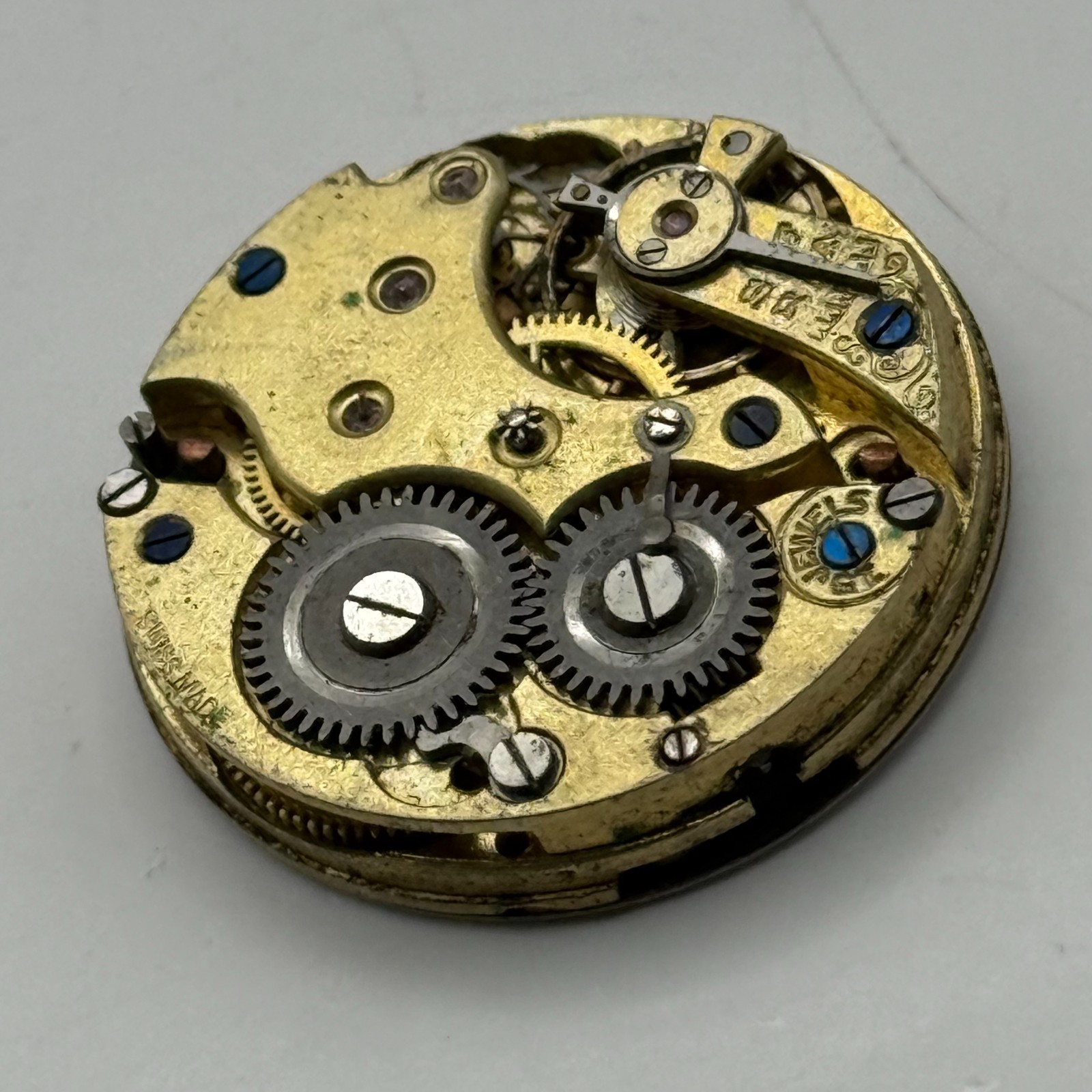 Rolex Rebberg Watch Movement 15 Jewels Swiss Manual Wind Parts Repair 25.4mm