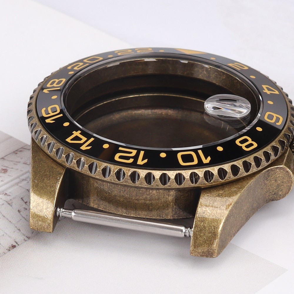 Diving 40mm Luxury Vintage Watch Cases Steel Sapphire 10ATM For Seiko NH35 NH38