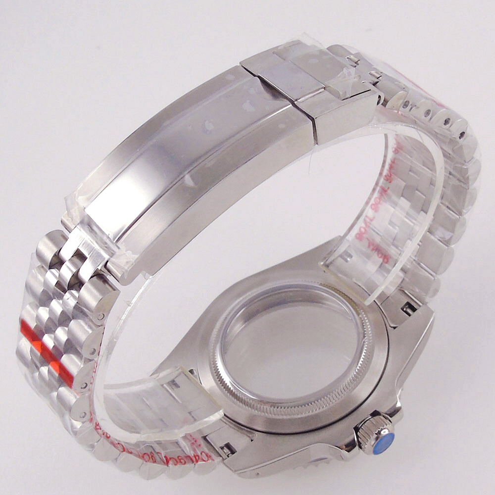 Tandorio 20ATM 40mm “Sub” Collection Sapphire Stainless Steel Watch Case Strap