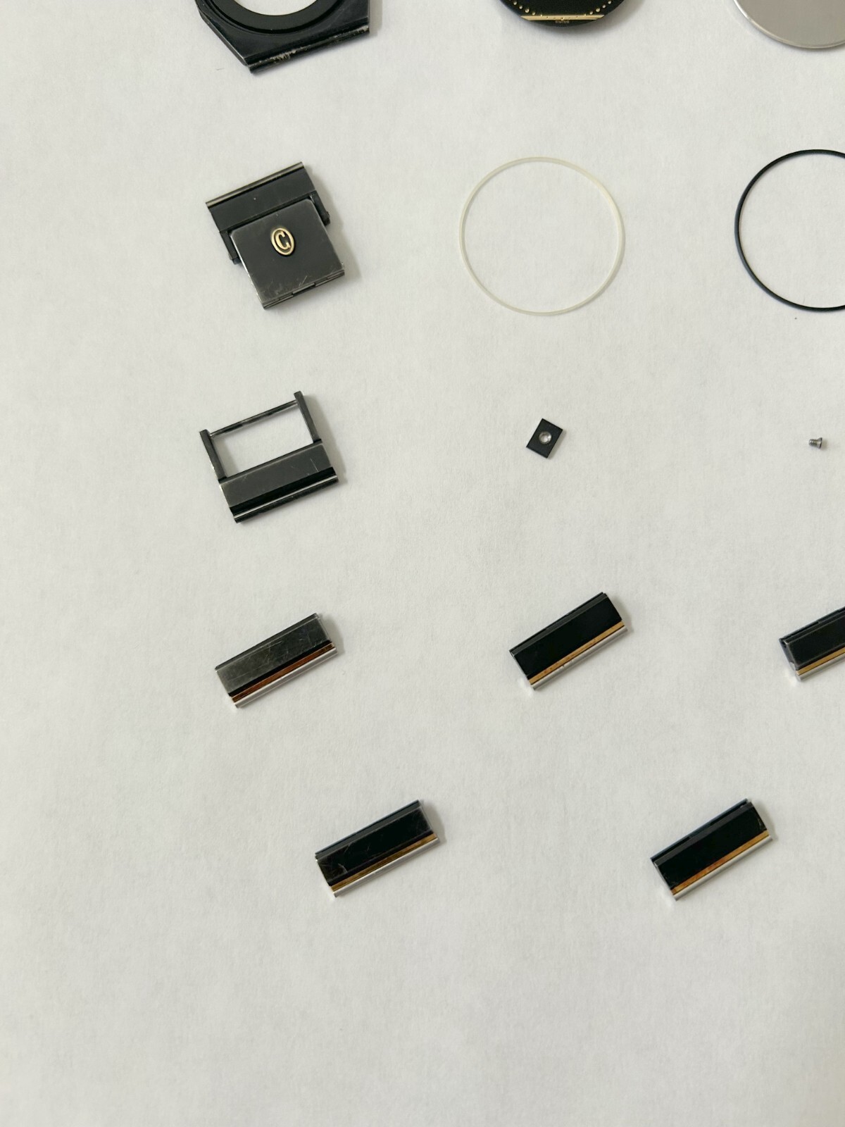 Concord Mariner SG 2tone 14k gold and black watch parts 18mm extra links