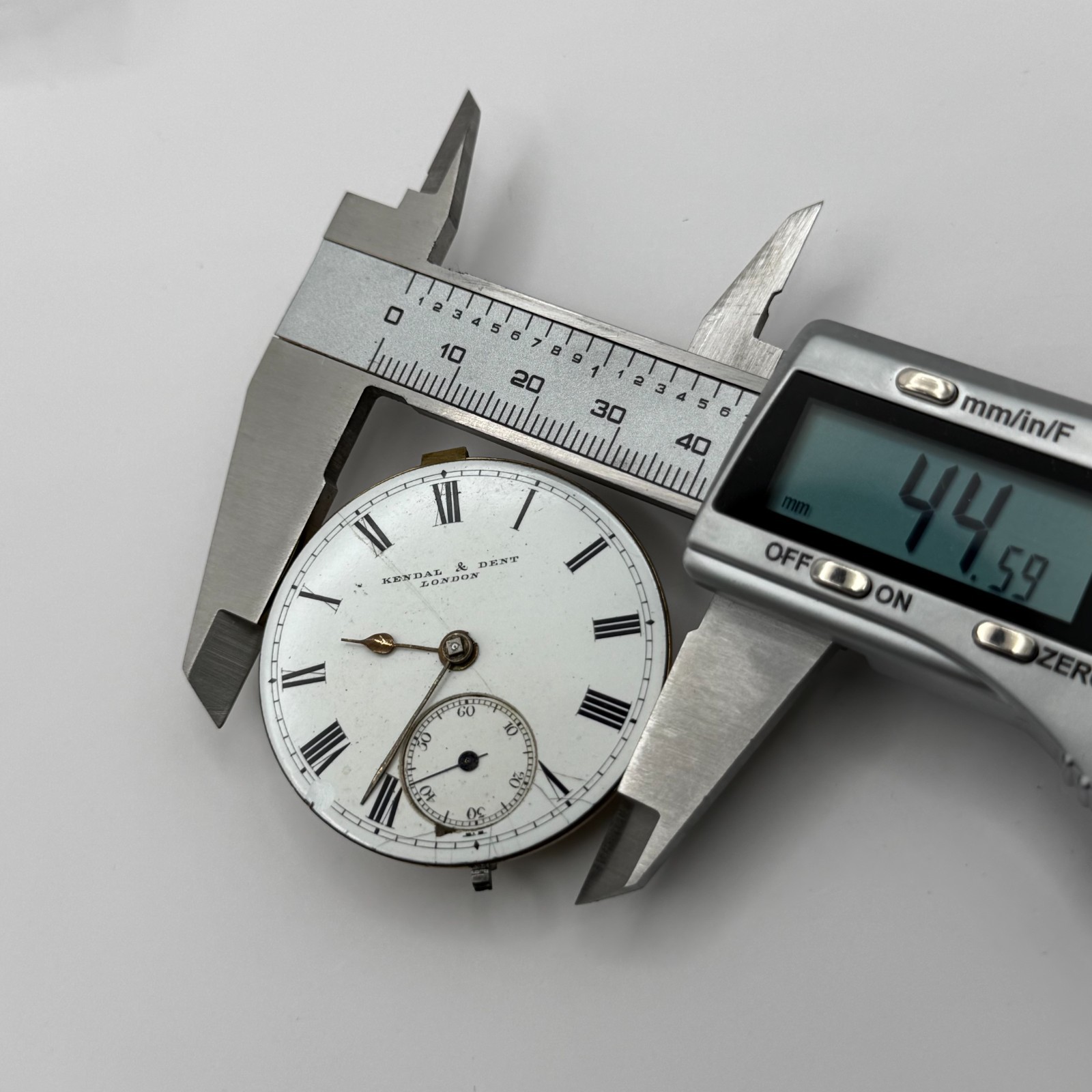 Kendal & Dent London Pocket Watch Movement – English Lever – Parts Repair 44.3mm