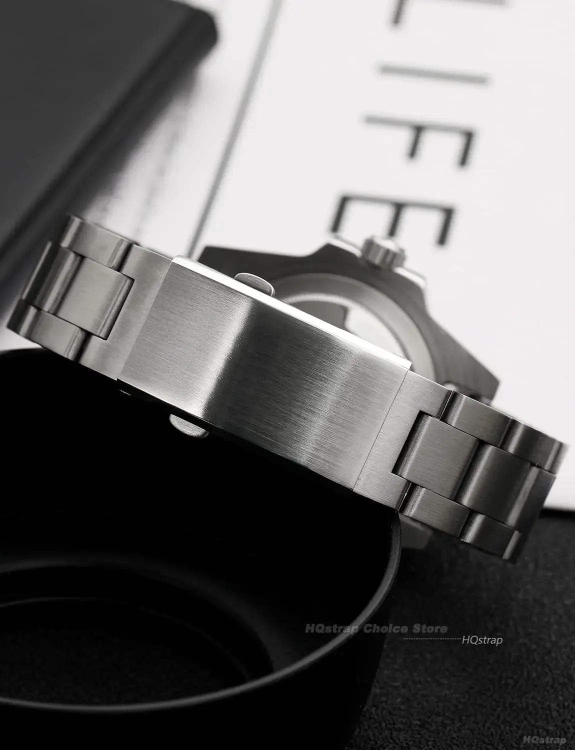 18 20 22mm Extended Fold Watch Buckle for Seiko Steel Safety Clasp Silver Black