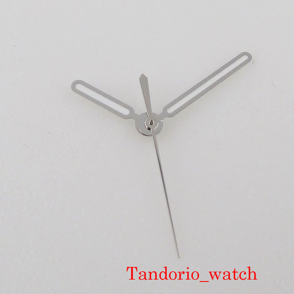 Silver/Black Edge Watch Hands Luminous Fit NH35A NH36A MIYOTA 8215 ETA Movement