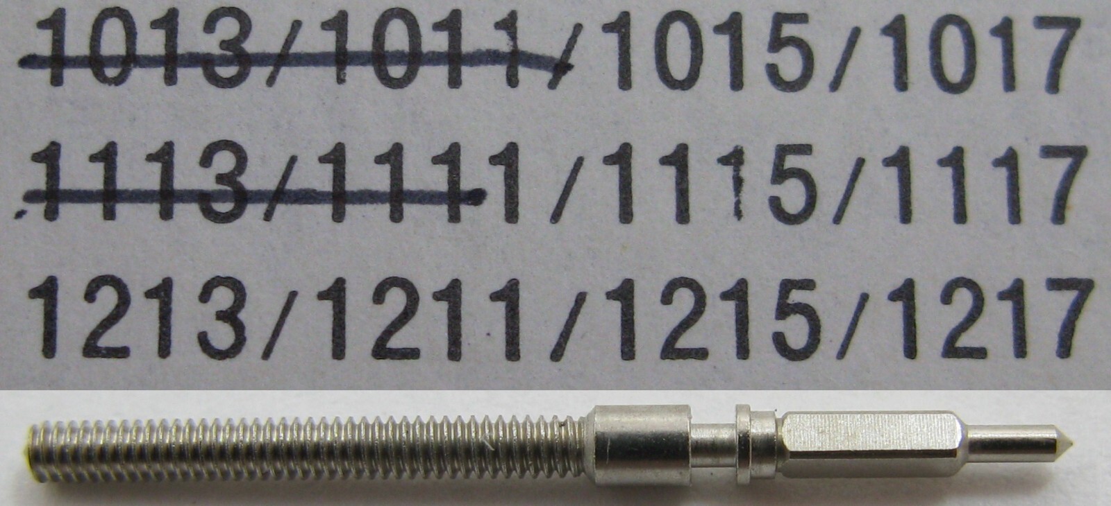 RONDA RL watch part winding stem #401: 1011 1013 1015 1017 1111 1113 1115 1117