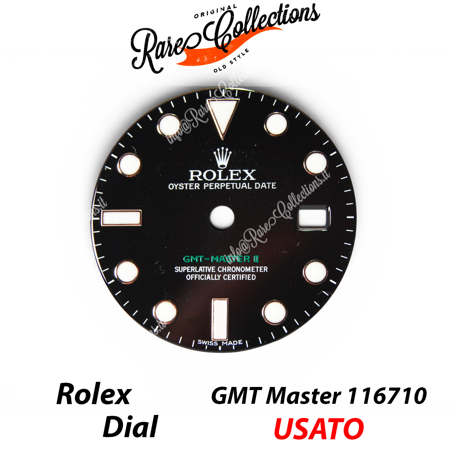 Rolex Dial 116710LN Used Black GMT-Master II 116710 Dial Chromalight 116759SA