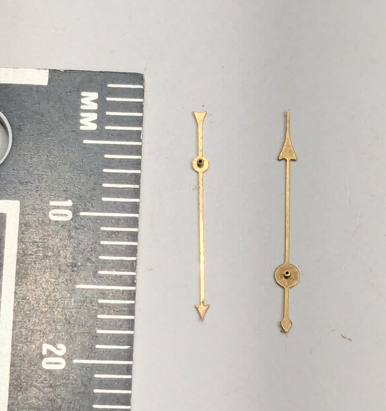 Vintage Watchmakers Estate Gold Arrow Center Second Watch Hands Lot Of 2