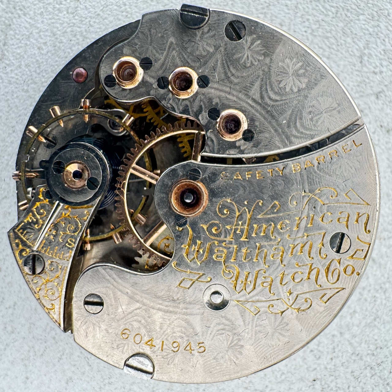 Antique 0s 1901 Waltham Breguet Numerals Hunter Pocket Watch Movement No. 68 USA