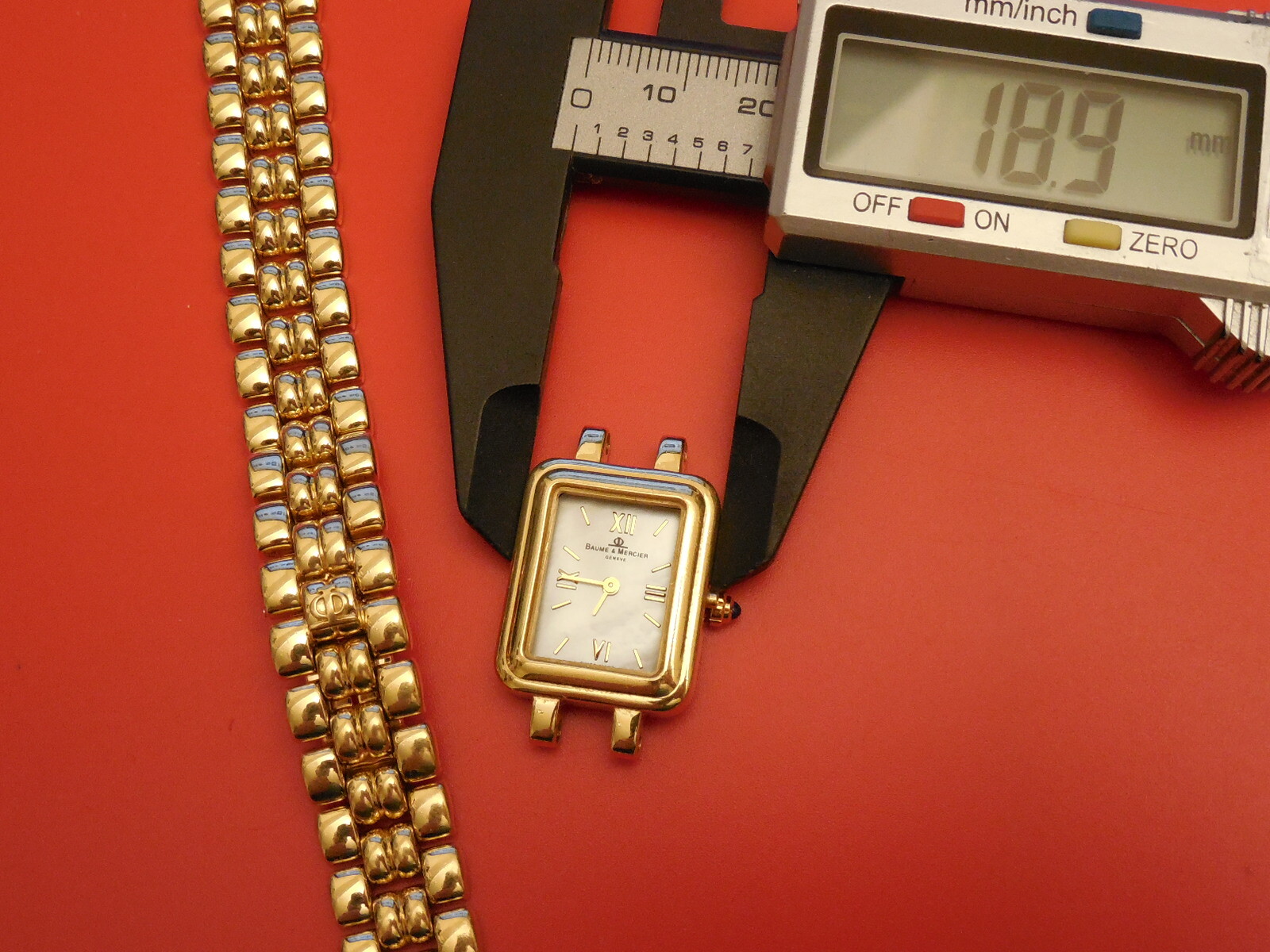 BAUME MERCIER SOLID 18K BAND BRACELET 12MM 12.8MM LINK FOR DRESS WATCH