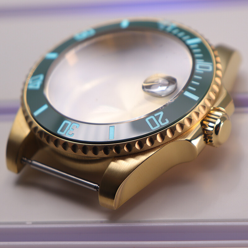 40mm Watch Case part 3C ultra strong luminescent ceramic bezel For Seiko nh35 36