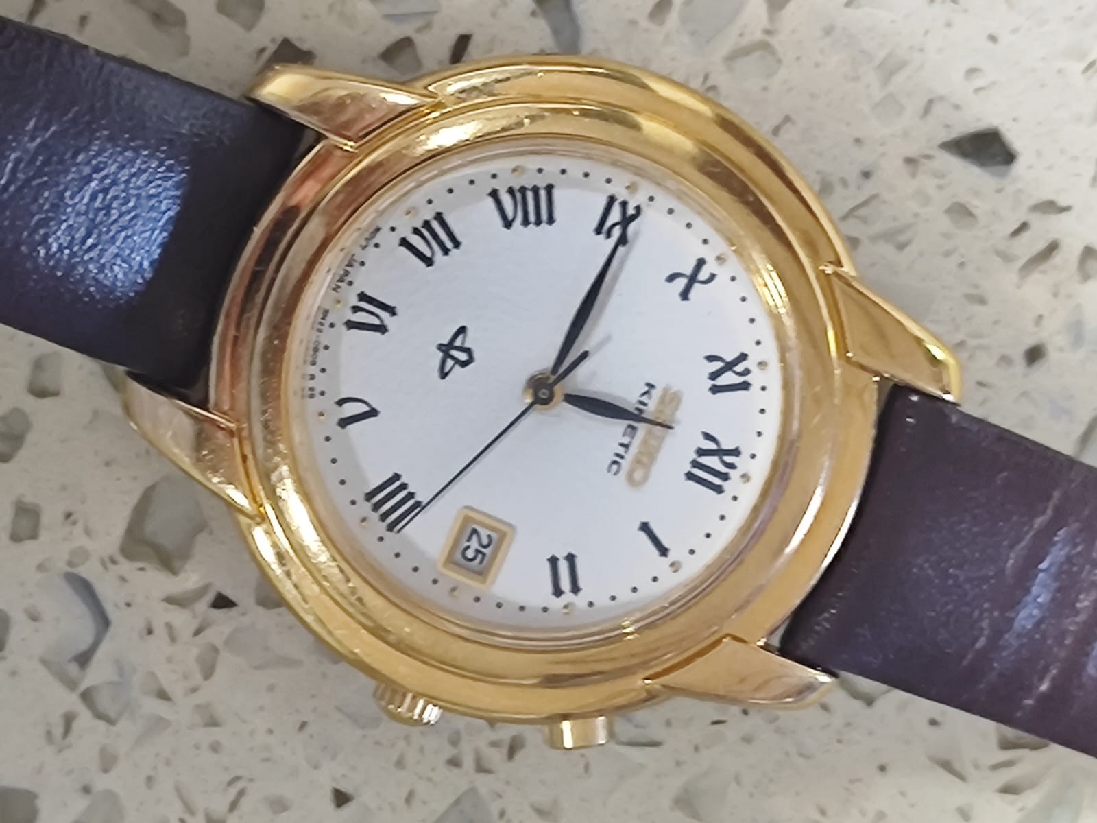 1995 Vintage Seiko Kinetic Lady 3M22-0A50 Work need Battery NEW