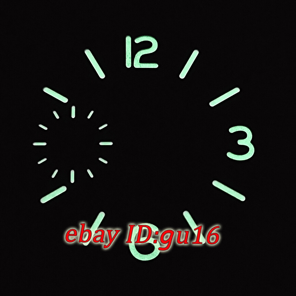 37mm black/green/black watch dial with green luminous fit ETA 6497 seagull st36