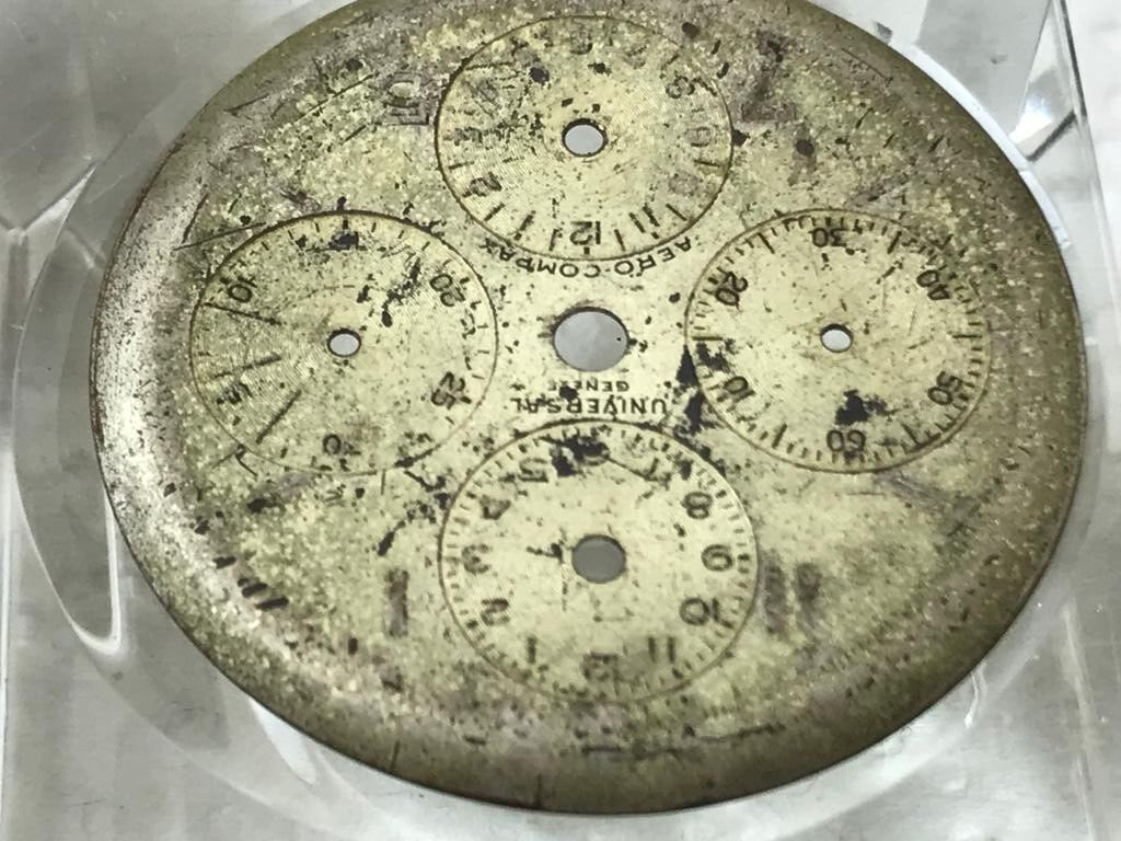 Original Vintage Universal Genève Aero-Compax Dial
