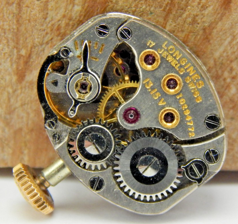 Vintage Longines 17 jewel 13.15V ladies wrist watch movement with dial and crown