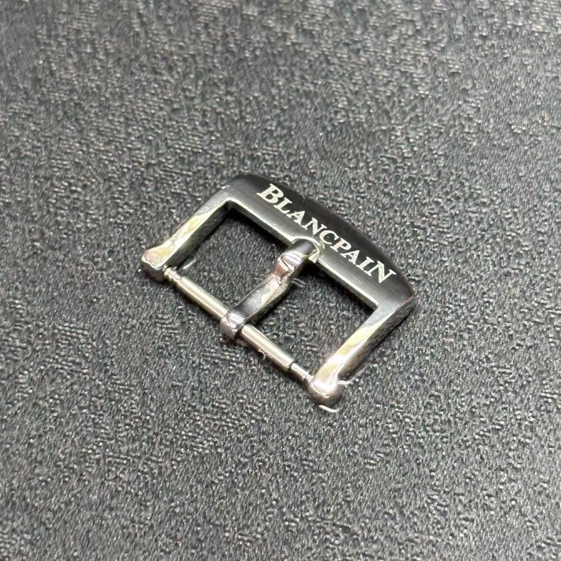 Blancpain Watch 15MM Steel Folding Clasp+Pin Buckle,Compatible with Moon Beauty