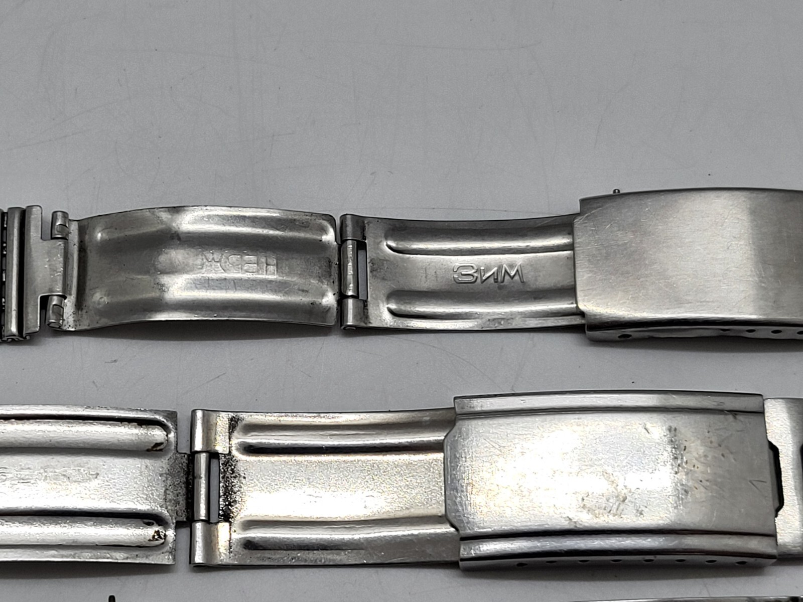 Vintage stainless steel bracelets USSR wristwatches different for spare parts