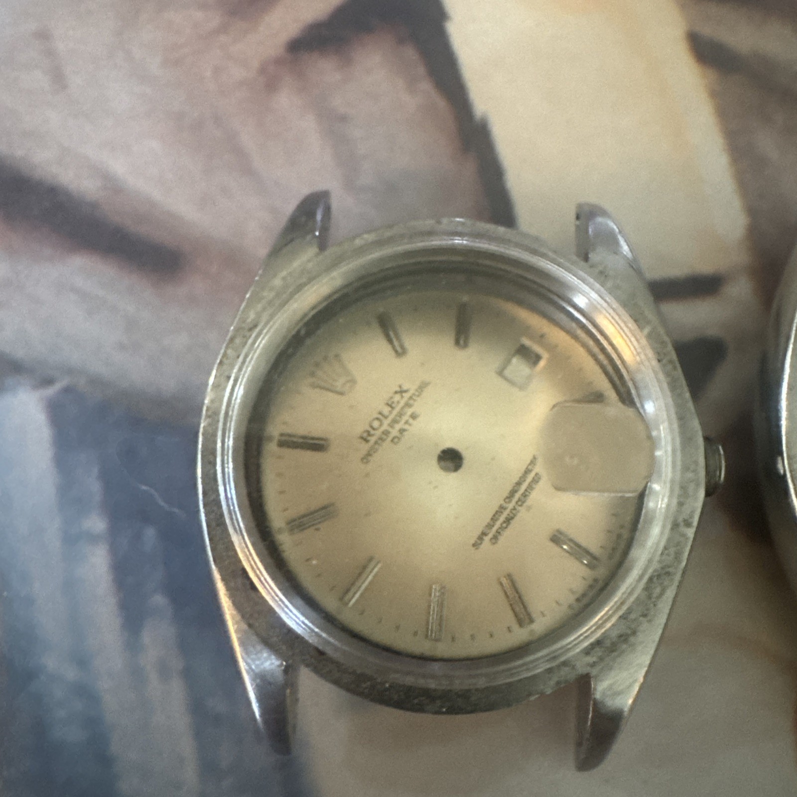 Rolex 1500 Case And Dial No Bezel 2 Piece Lot