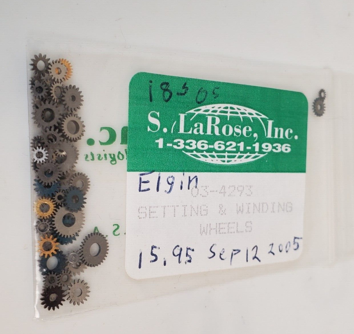 ELGIN 18s-0s Pocket Watch Setting and Winding Wheel Assortment from S.Larose