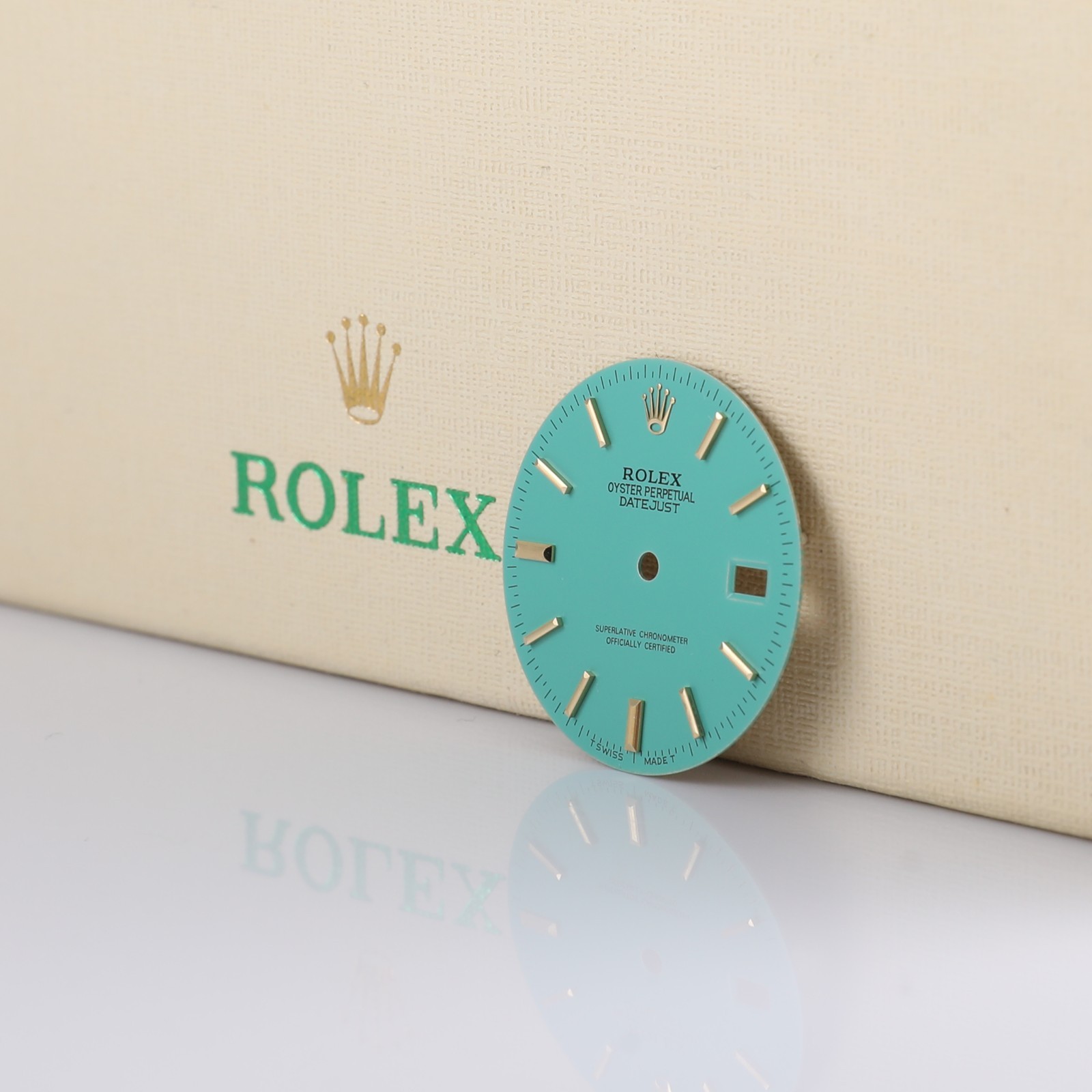 Original Rolex Refinished Datejust Turquoise Stick Markers Dial 16013- 16233