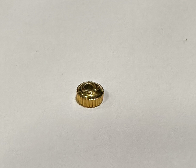 New 4.5mm Yellow Gold Color Waterproof Crown Part For Omega Watch