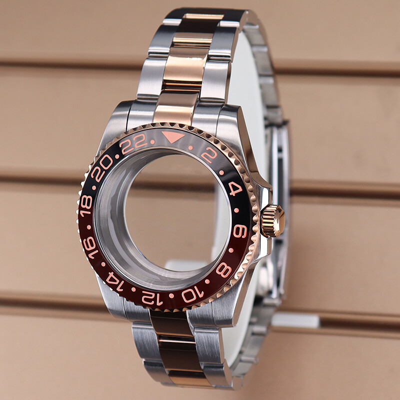 40mm Watch Cases Strap parts GMT Sapphire For Seiko Nh35/36 Movement 28.5mm Dial