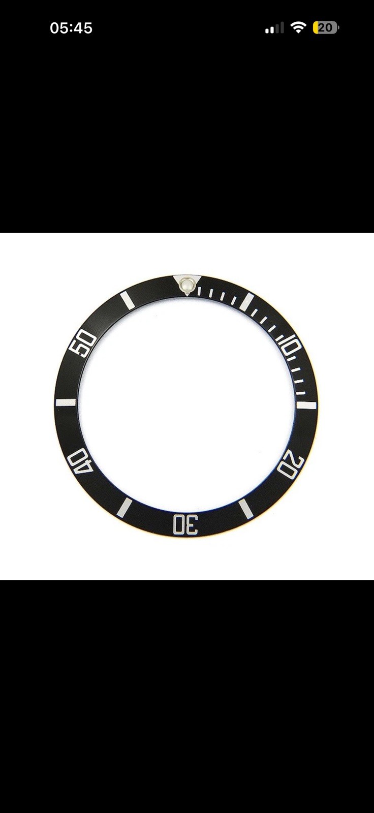 Genuine Rolex Submariner 16610 16800 168000 Black “Pointed 4” Watch Bezel Insert
