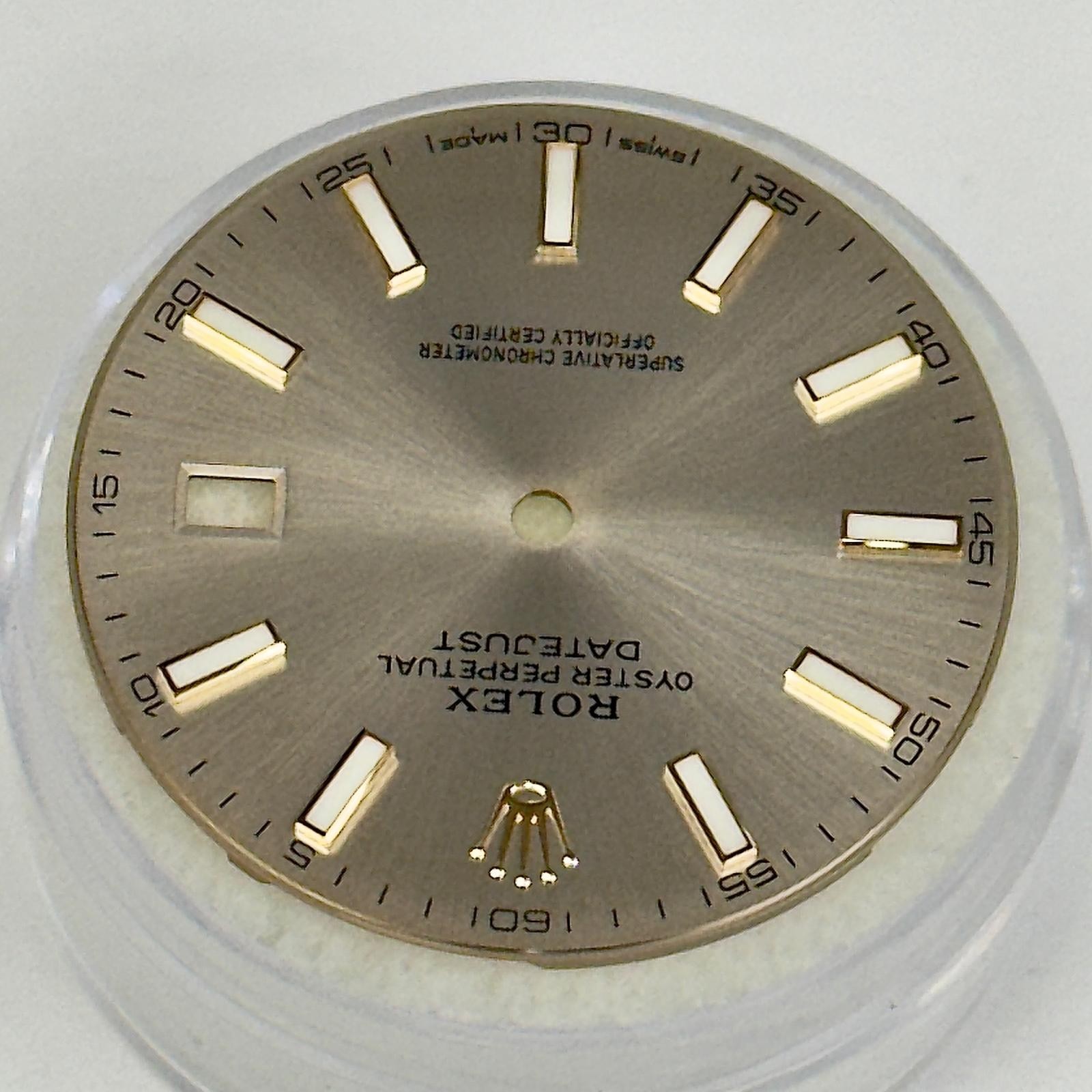ROLEX ORIGINAL DIAL DATE-JUST SUNDUST ROSE-PINK GOLD CROWN FOR MODEL# 126300