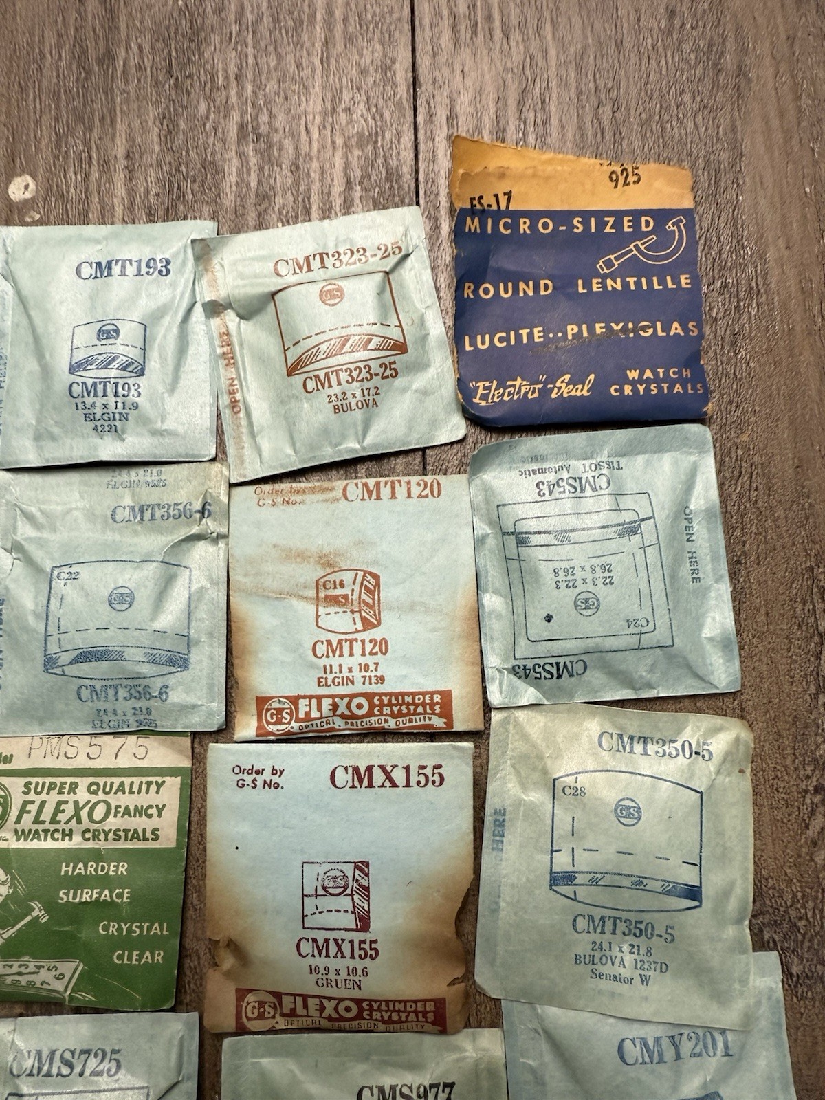 Watch Crystal Lot (21ct) • Vintage NOS • Acrylic • Bulova Elgin Gruen Tissot