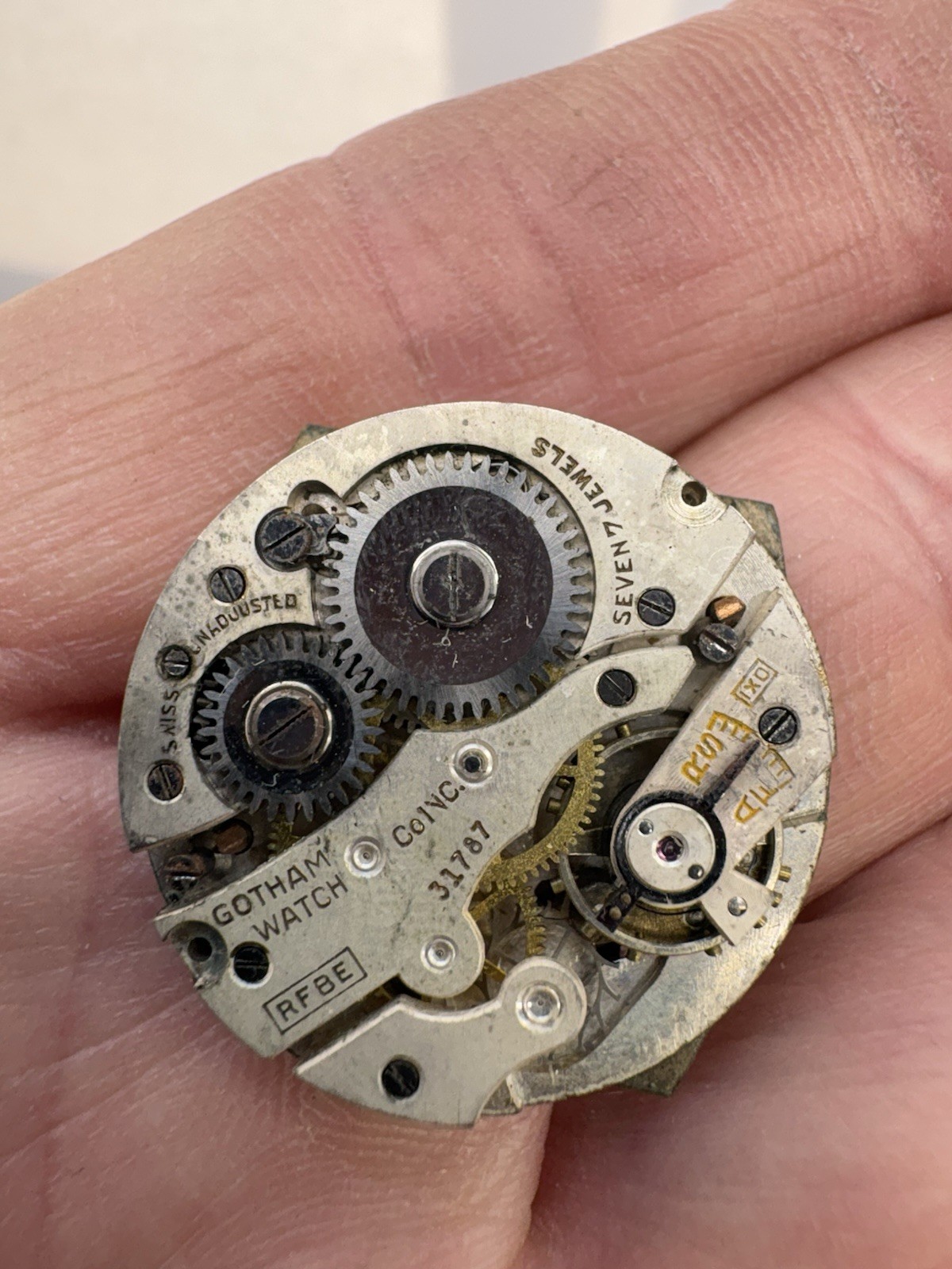 Gotham 17 Jewel Movement RFBE For Parts