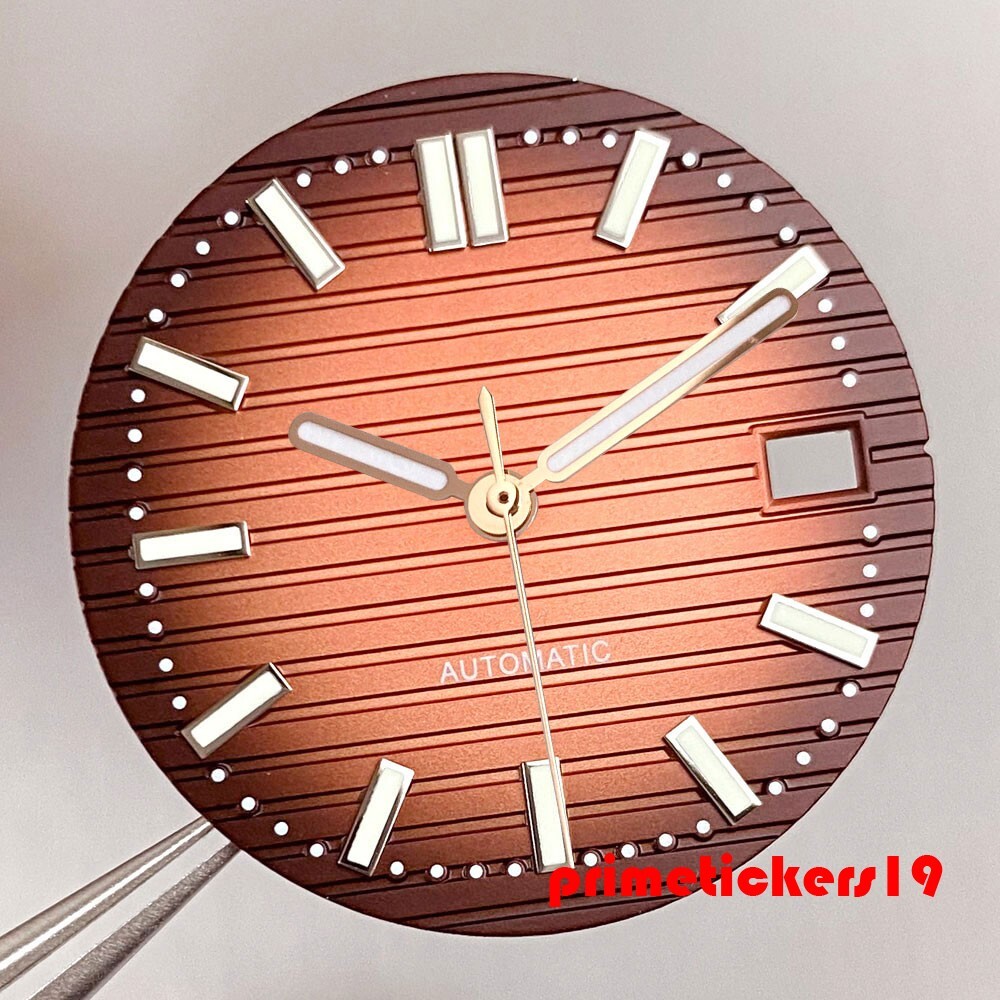 Rose Gold Square Watch Case+Band+Dial Set Fit NH35 NH36 NH38 Sapphire Mod Parts