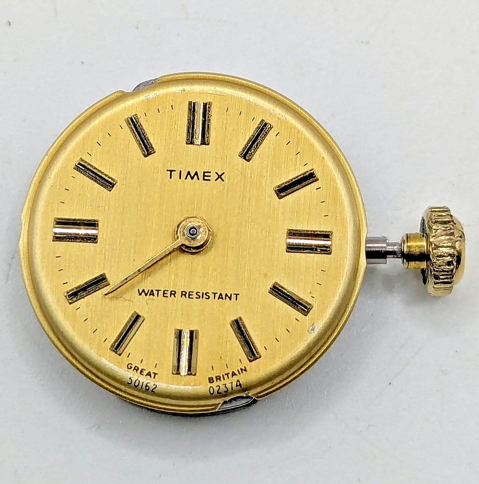 Timex 444 Manual Wind Watch Movement Dial Repair Spares See Photo & Video