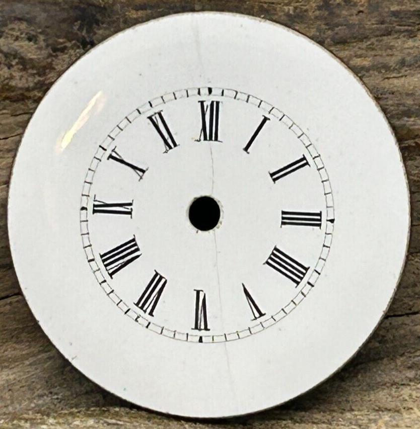 VICTORIAN PORCELAIN POCKET WATCH DIAL ROMAN NUMERAL INDICES 28.2mm (OI2)