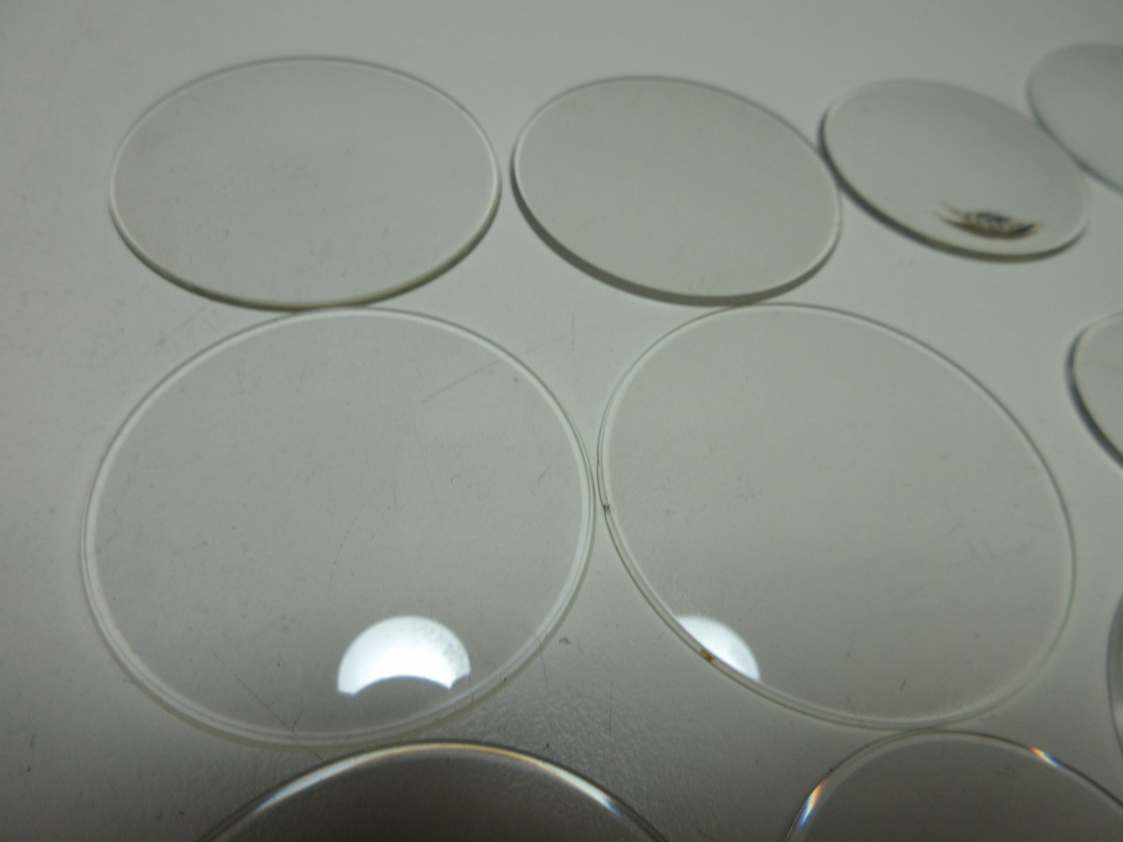 LOT OF THICK GLASS POCKET WATCH CRYSTALS WATCHMAKER REPLACEMENT OPEN FACE #2