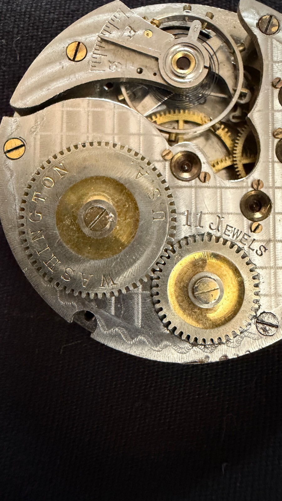 Antique 16S New York Standard Pocket Watch Movement 11J S/N 8131622 Washington
